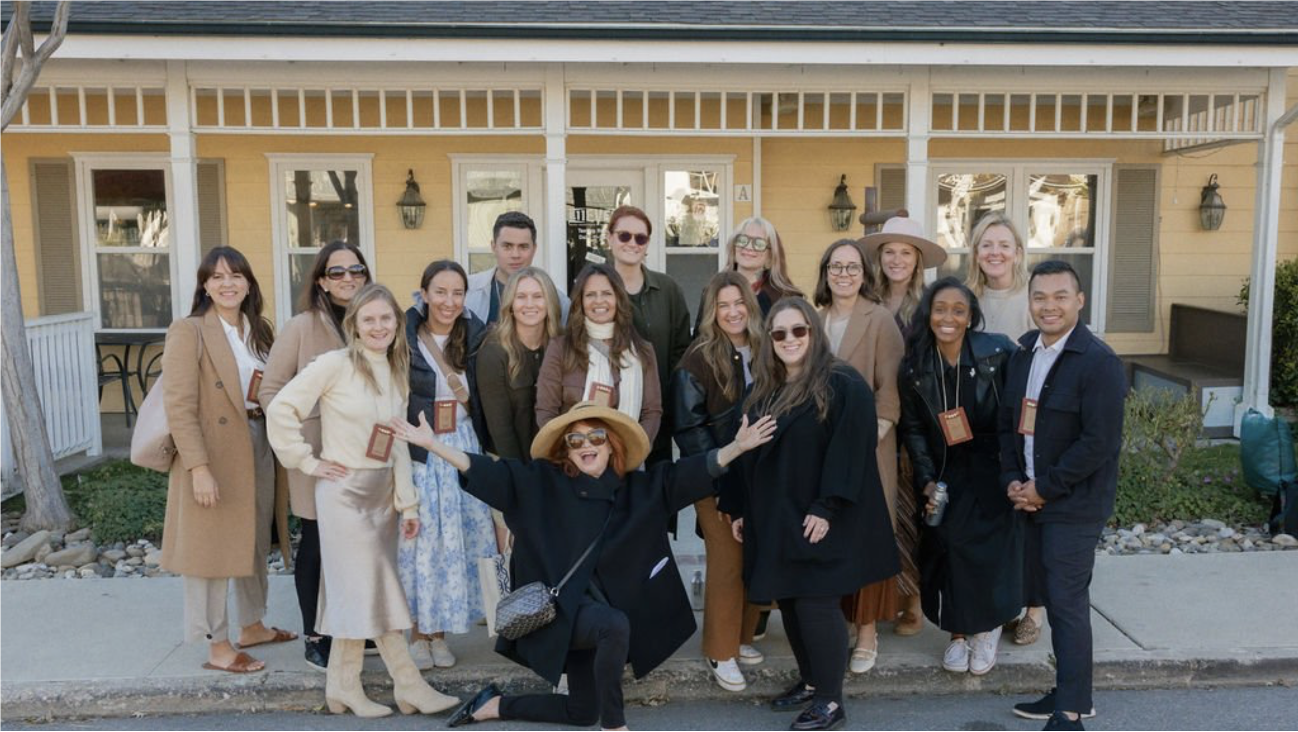 Group of Wedding Pros Cheering with Joy